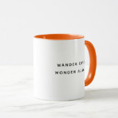 Wander Often Wonder Always Fun Typography  マグカップ (正面右)