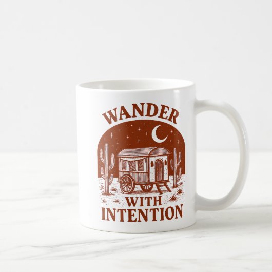 Wander With Intention Desert Wagon Adventure コーヒーマグカップ (右)