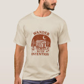 Wander With Intention Desert Wagon Adventure Tシャツ (正面)