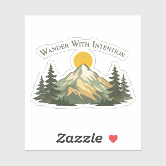 Wander With Intention Mountain Sticker シール (シート)