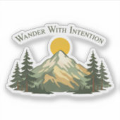 Wander With Intention Mountain Sticker シール (正面)