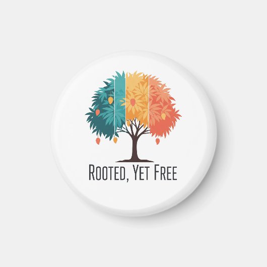 WanderBloom – Artistic Souvenir Magnet from India" マグネット (正面)