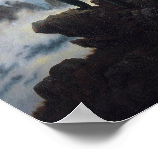 Wanderer above the Sea of Fog by Friedrich ポスター (角)