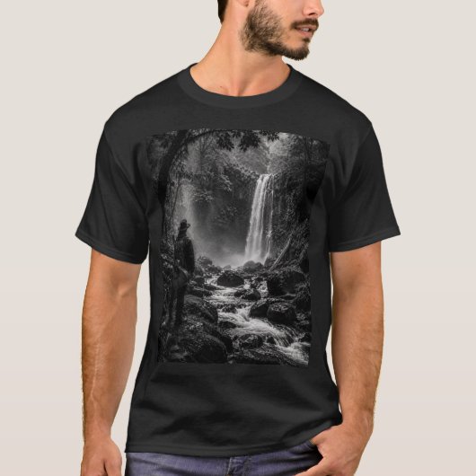 Wanderer Collection WO06 - 秘境の滝探訪 Tシャツ (正面)