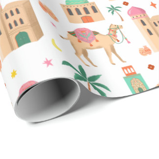 Wandering Camel Caravan Wrapping Paper ラッピングペーパー