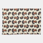 Wandering Dachshund Kitchen Towels キッチンタオル (横)