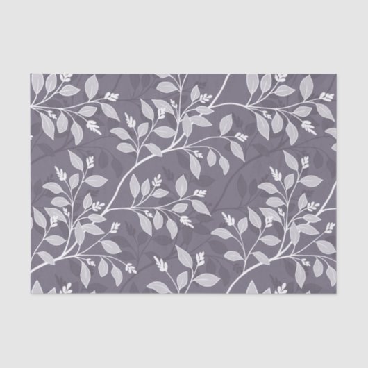 Wandering Leaves Elegant Lavender Botanical 薄葉紙 (正面)