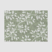 Wandering Leaves Elegant Sage Botanical Pattern  薄葉紙 (正面)