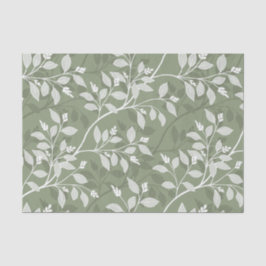 Wandering Leaves Elegant Sage Botanical Pattern  薄葉紙