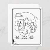 Wandering turkey coloring pages (正面/裏面)