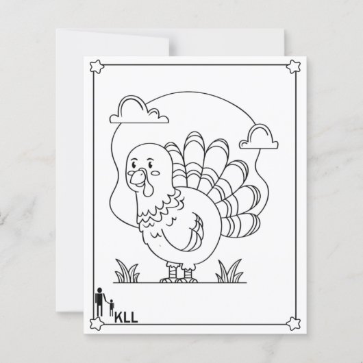 Wandering turkey coloring pages (正面)