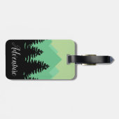 Wanderlustの冒険山及び森林シルエット ラゲッジタグ (裏面横)