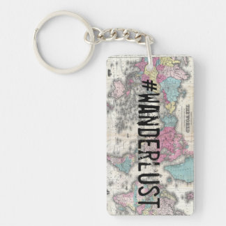 Wanderlustの地図のkeychain キーホルダー