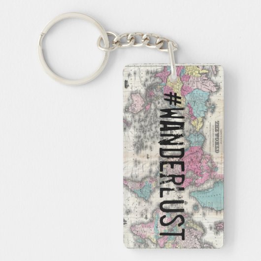 Wanderlustの地図のkeychain キーホルダー (正面)