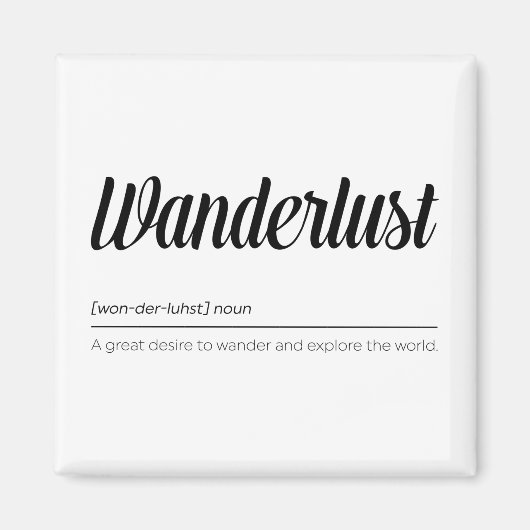 Wanderlustの定義 マグネット (正面)