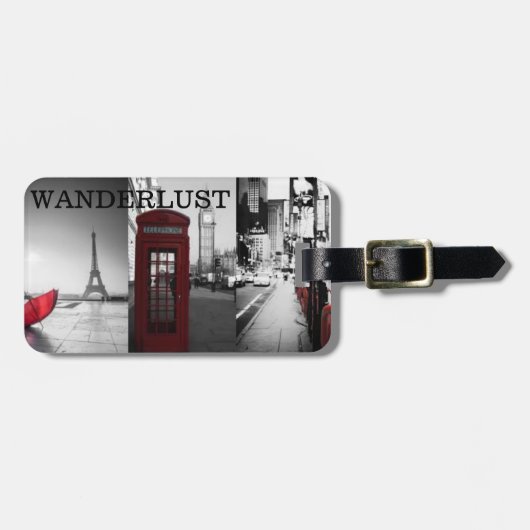 Wanderlustの荷物のラベル ラゲッジタグ (正面横)