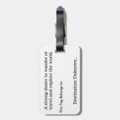 Wanderlustの荷物のラベル ラゲッジタグ (裏面縦)