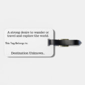 Wanderlustの荷物のラベル ラゲッジタグ (裏面横)