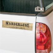Wanderlustは強力な病気です バンパーステッカー (トラック上)