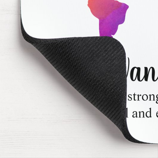 Wanderlustまたはカラフルの世界地図のデザインのための マウスパッド (コーナー)