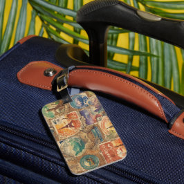 Wanderlustクロニクル：ヴィンテージスタイル旅行切手 ラゲッジタグ