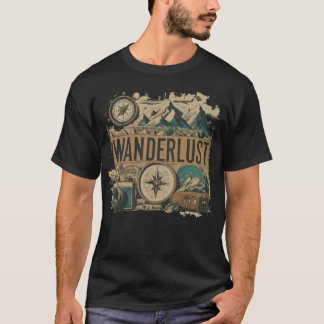 WanderlustポスターTシャツ Tシャツ