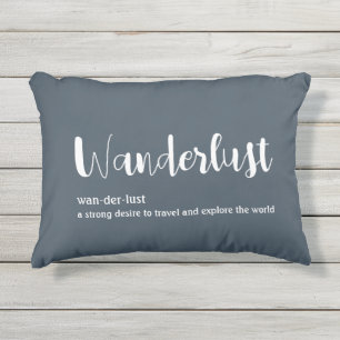 Wanderlust定義ホワイトグレーブルー アウトドアクッション