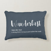 Wanderlust定義ホワイトグレーブルー アクセントクッション (正面)