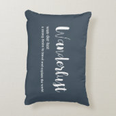 Wanderlust定義ホワイトグレーブルー アクセントクッション (裏面(縦))