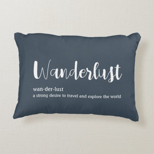 Wanderlust定義ホワイトグレーブルー アクセントクッション (裏面)