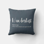 Wanderlust定義ホワイトグレーブルー クッション (裏面)