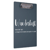 Wanderlust定義ホワイトグレーブルー クリップボード (右)