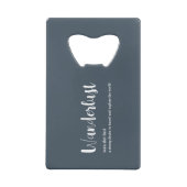 Wanderlust定義ホワイトグレーブルー クレジットカード栓抜き (裏面)