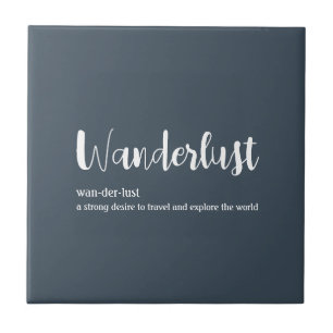 Wanderlust定義ホワイトグレーブルー タイル