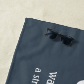 Wanderlust定義ホワイトグレーブルー ビーチタオル (インサイチュ)