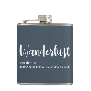 Wanderlust定義ホワイトグレーブルー フラスク