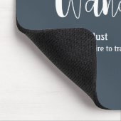 Wanderlust定義ホワイトグレーブルー マウスパッド (コーナー)