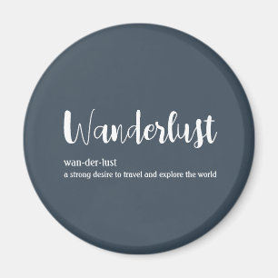 Wanderlust定義ホワイトグレーブルー マグネット