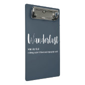 Wanderlust定義ホワイトグレーブルー ミニクリップボード (アングル)