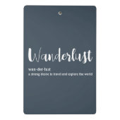 Wanderlust定義ホワイトグレーブルー ミニクリップボード (裏面)