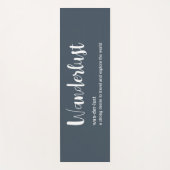 Wanderlust定義ホワイトグレーブルー ヨガマット (正面)