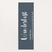 Wanderlust定義ホワイトグレーブルー ヨガマット (裏面)