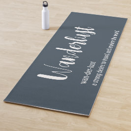 Wanderlust定義ホワイトグレーブルー ヨガマット
