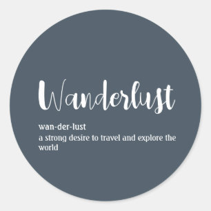 Wanderlust定義ホワイトグレーブルー ラウンドシール