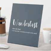 Wanderlust定義ホワイトグレーブルー 台座サイン (インサイチュ)