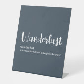 Wanderlust定義ホワイトグレーブルー 台座サイン (正面)