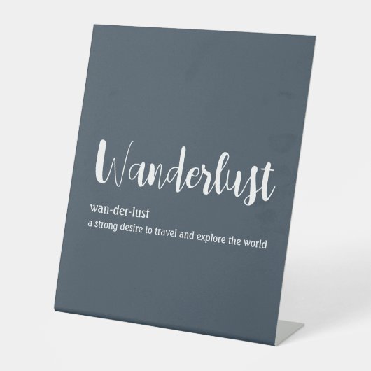 Wanderlust定義ホワイトグレーブルー 台座サイン (正面)