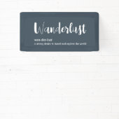 Wanderlust定義ホワイトグレーブルー 横断幕 (インサイチュ)
