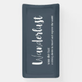 Wanderlust定義ホワイトグレーブルー 横断幕 (縦)