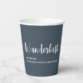 Wanderlust定義ホワイトグレーブルー 紙コップ (裏面)